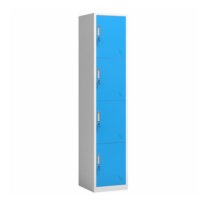 4 Doors Metal Storage Locker Double Color School Bag Steel Storage Knock Down